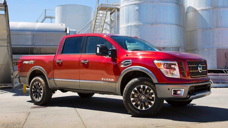 2017 Nissan Titan parked outside.